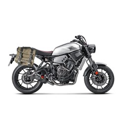 Bags & Bike SAHARA-V-XSR-700 Borse Laterali In Canvas Verde Per Yamaha Xsr 700 Con Fissaggio Fast Click