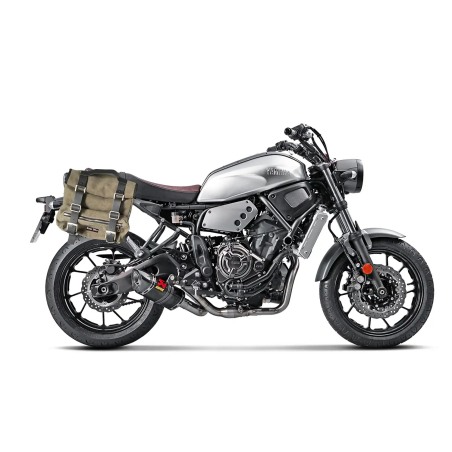 Bags & Bike SAHARA-V-XSR-700 Borse Laterali In Canvas Verde Per Yamaha Xsr 700 Con Fissaggio Fast Click