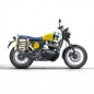 Bags & Bike Sahara-BEARG Borsa Laterale Sahara Canvas Grigia Con Finiture Cuoio Per Royal Enfield Bear 650 Bags & Bike Sahara-BEARG Borsa Laterale Sahara Canvas Grigia Con Finiture Cuoio Per Royal Enfield Bear 650