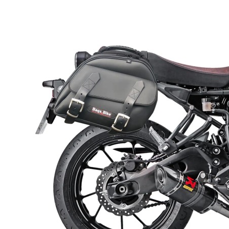 Bags & Bike EXPLORER-NERA-XSR-700 Borse Laterali Nere Per Yamaha Xsr 700 In Tessuto Tecnico Resistente