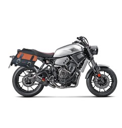 Bags & Bike EXPLORER-NERA-CUOIO-XSR-700 Coppia Borse Laterali Nero E Cuoio Specifiche Per Yamaha Xsr 700 Dal 2016