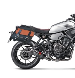 Bags & Bike EXPLORER-NERA-CUOIO-XSR-700 Coppia Borse Laterali Nero E Cuoio Specifiche Per Yamaha Xsr 700 Dal 2016