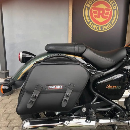 Bags & Bike EXCLUSIVE-SM650 Coppia Borse Laterali Modello Exclusive Per Royal Enfield Super Meteor 650