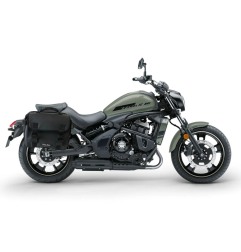 Bags & Bike ADVENTUR-K-VUL Borsa Laterale Per Kawasaki Vulcan 650 In Pelle O Pvc Idrorepellente, Apertura Dall’alto, Capacità 12
