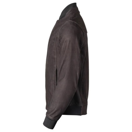 Giacca GMS Castillo in pelle marrone da moto stile classico uomo