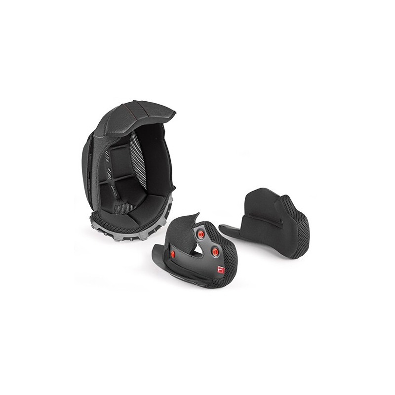 Imbottitura interna completa di guanciali nero/giallo Z2688 per casco GIVI 12.5 Imbottitura interna completa di guanciali nero/giallo Z2688 per casco GIVI 12.5