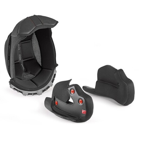 Imbottitura interna completa di guanciali nero/giallo Z2688 per casco GIVI 12.5