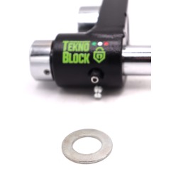 TeknoBlock TKK08 Bloccaruota Posteriore Per Kymco Ak 550 2016-2025 Nero E Cromato