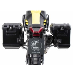 Hepco Becker 6517686 00 01-01-40 Sidecarrier Cutout nero con valigie laterali Xplorer nere per Aprilia Tuareg 660 dal 2025