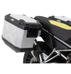 Hepco Becker 6517687 00 01-00-40 Portavaligie laterale nero con valigie Xplorer argento per Aprilia Tuareg 660 Rally dal 2025