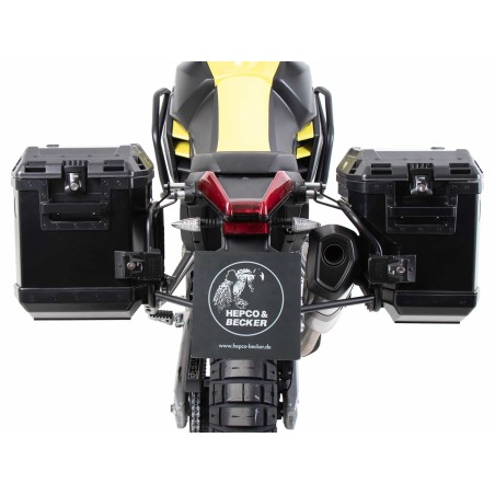 Hepco Becker 6517687 00 01-01-40 Portavaligie laterale Cutout nero con valigie Xplorer nere per Aprilia Tuareg 660 Rally dal 202