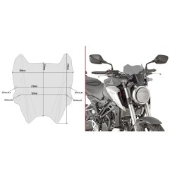 Givi A1164 cupolino fumè Honda CB125R  e CB 300 R dal 2018