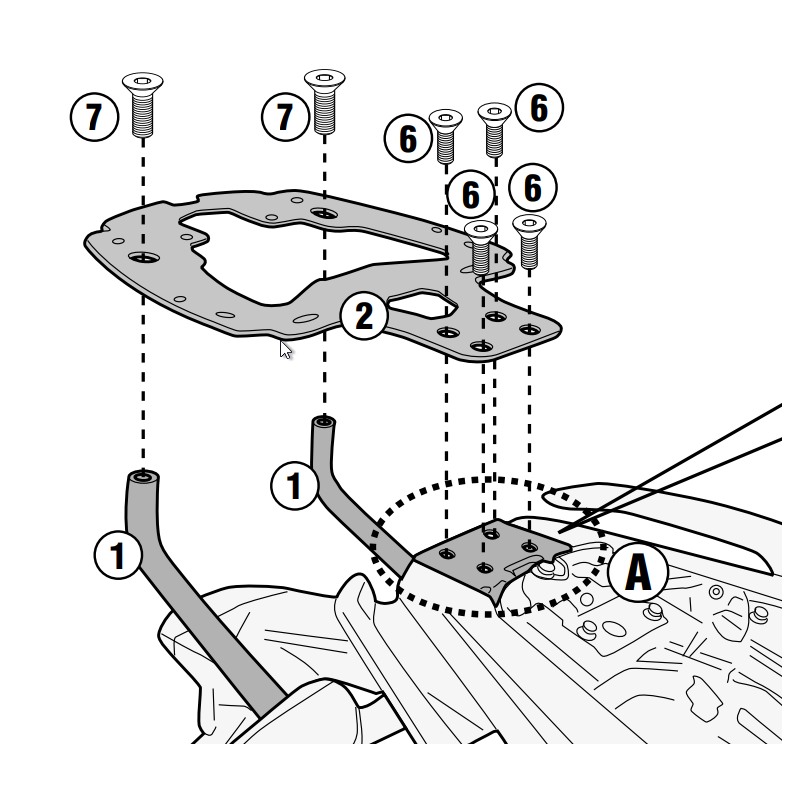 SR5125 Givi attacco per bauletto posteriore su moto Bmw G 310 R 