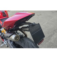 CNC Racing PT400Y Porta Targa In Carbonio Regolabile Per Ducati Panigale V2 E Streetfighter V2 Dal 2025 Opaco