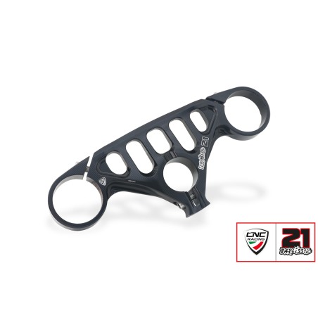 CNC Racing PST23BTB Piastra Di Sterzo Superiore Per Ducati Panigale V4 Ricavata Dal Pieno Anodizzata Nera