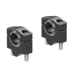 Hepco Becker 42307646 25 01 Rialzo Manubrio Nero per Royal Enfield Scram 411 dal 2022 al 2024