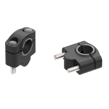 Hepco Becker 42307646 25 01 Rialzo Manubrio Nero per Royal Enfield Scram 411 dal 2022 al 2024