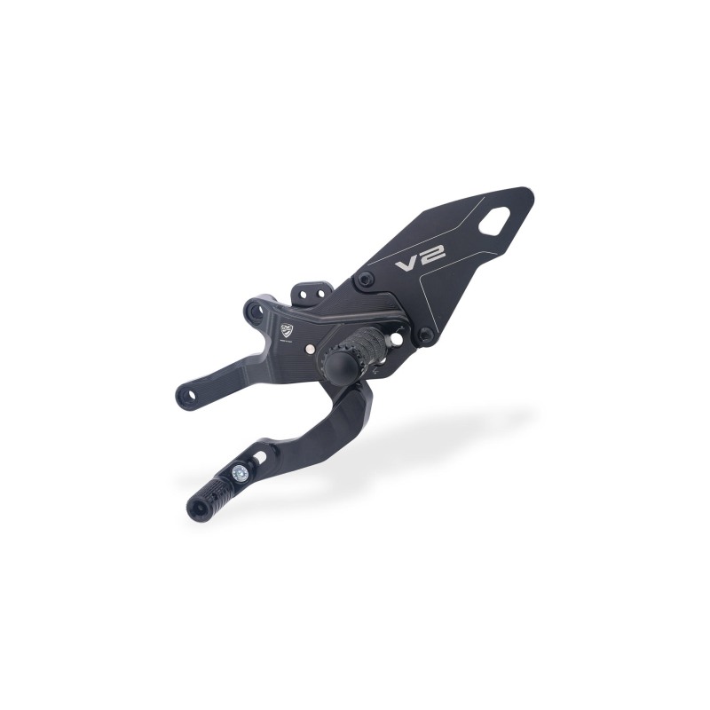 Pedane Regolabili Accossato Street Racing Per Ducati 1098 (2007-2008) – Alluminio Ricavato Dal Pieno Con Puntali Godronati - 2