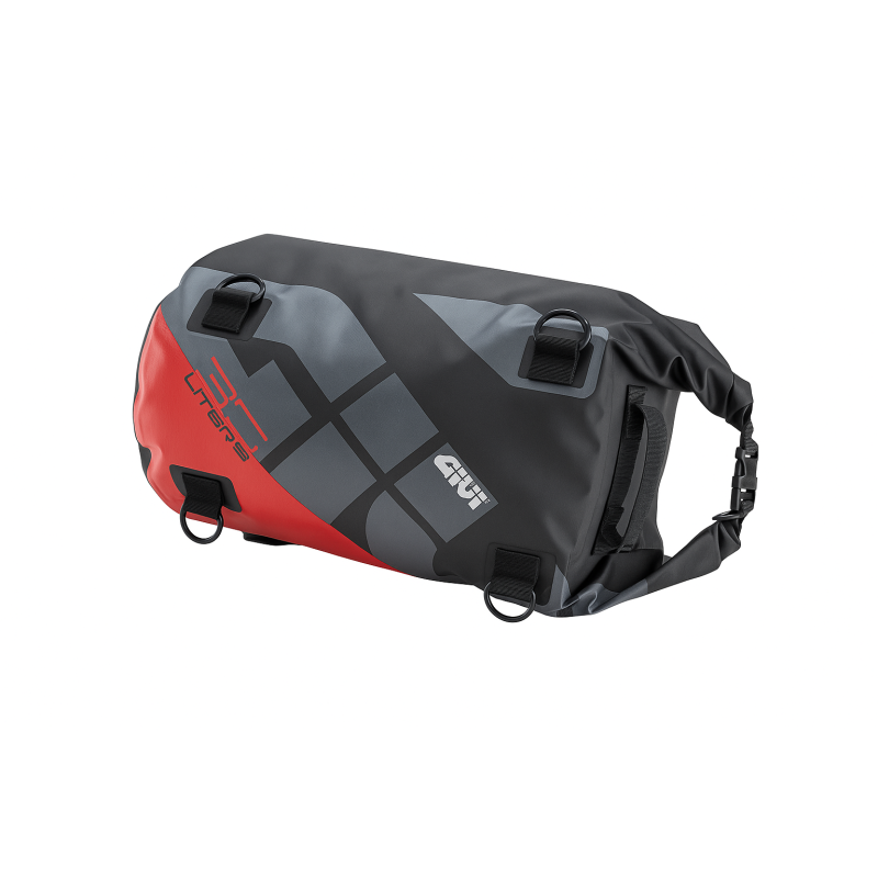 Givi EA114GRB borsa rullo 30L impermeabile grigio rosso per sella o portapacchi Givi EA114GRB borsa rullo 30L impermeabile grigio rosso per sella o portapacchi
