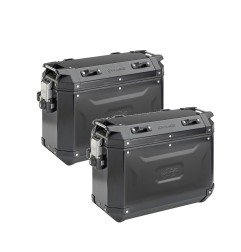 Kappa KVG37BPACK2 Coppia di Valigie Laterali K'Voyager Verniciate in alluminio Nero da 37L