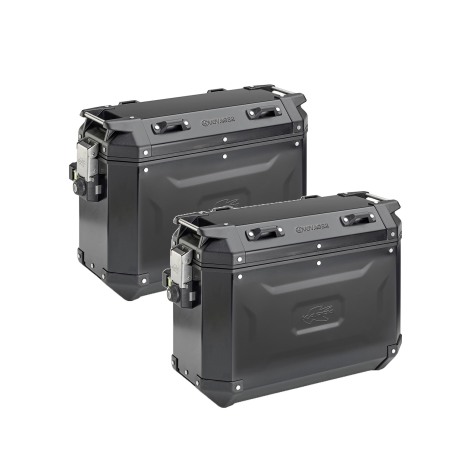 Kappa KVG37BPACK2 Coppia di Valigie Laterali K'Voyager Verniciate in alluminio Nero da 37L