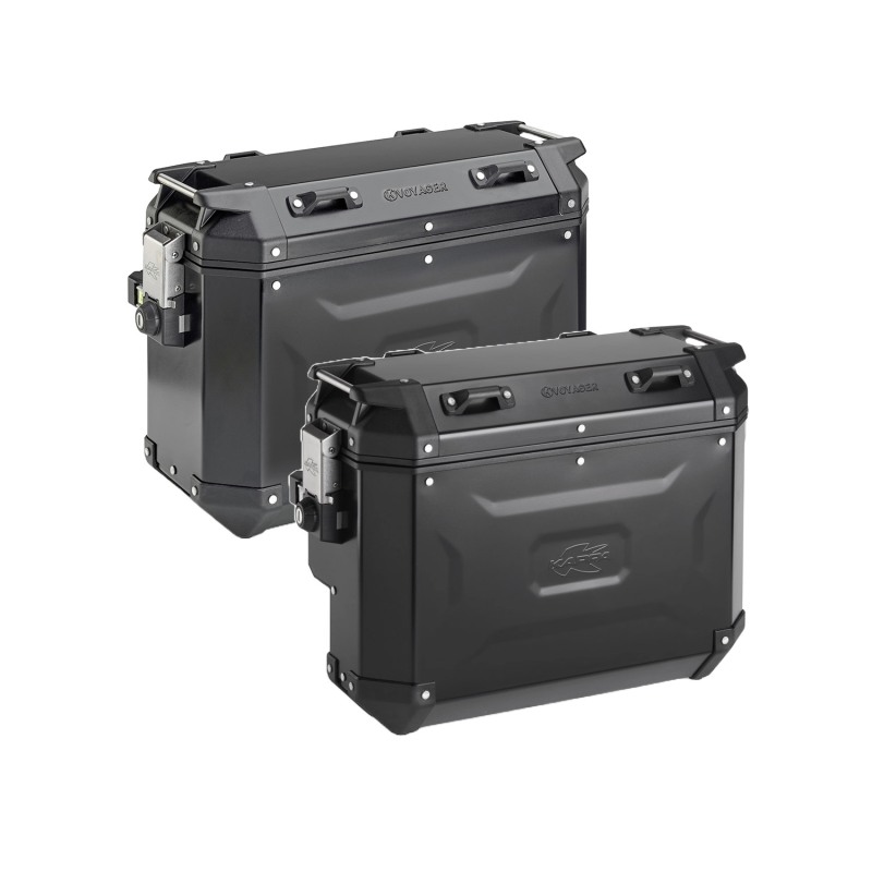 Kappa KVG3733BPACK2 K Voyager valigie alluminio nero 37+33 scantonata