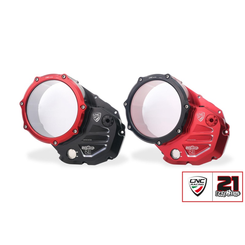 CNC Racing Carter Trasparente Per Frizioni Ad Olio Ducati Troy Bayliss Limited Edition In Alluminio Cnc