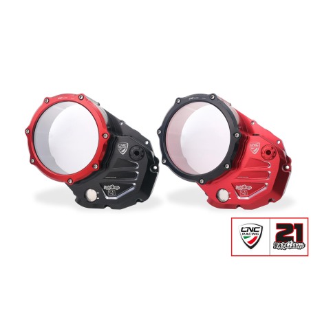 CNC Racing Carter Trasparente Per Frizioni Ad Olio Ducati Troy Bayliss Limited Edition In Alluminio Cnc