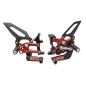 CNC Racing PE400GP Pedane Regolabili Per Ducati Panigale Evo Gp Edition In Alluminio Anodizzato Rosso