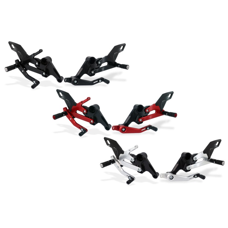 CNC Racing Pedane Regolabili Per Aprilia Rs 660 E Tuono 660 In Alluminio Anodizzato