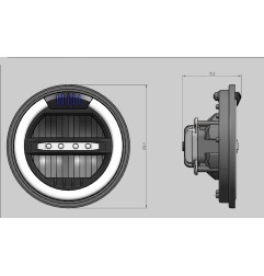 Puig 1944N faro tondo led universale