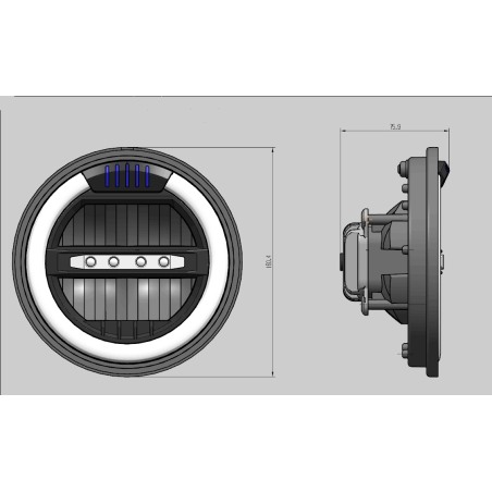 Puig 1944N faro tondo led universale