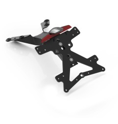 Rizoma PT235B kit portatarga Fox in alluminio con luce LED e catarifrangente