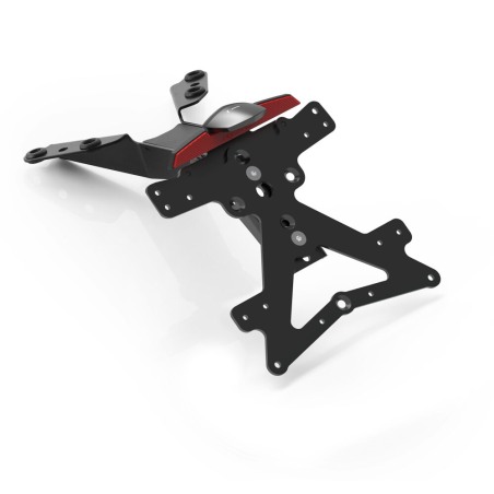 Rizoma PT235B kit portatarga Fox in alluminio con luce LED e catarifrangente