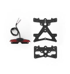 Rizoma PT235B kit portatarga Fox in alluminio con luce LED e catarifrangente