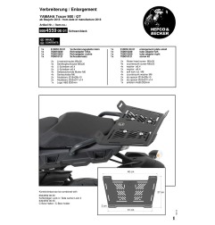8004559 00 01 Piastra portapacchi maggiorata Hepco & Becker per Yamaha Tracer 900