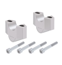 Hepco Becker 4245999 00 09 Rialzo manubrio offset per Honda X-ADV dal 2017 al 2024, 30 mm, argento