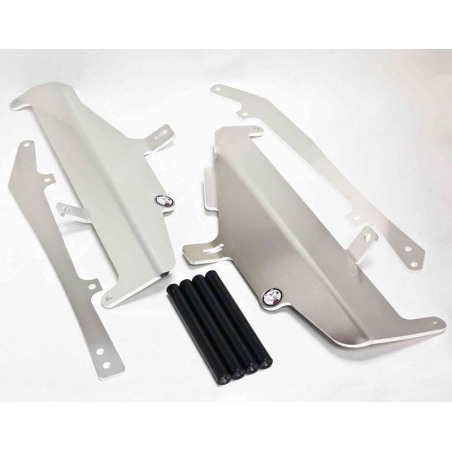 AXP AX1253 Protezioni Radiatore Alluminio Per Kawasaki Kx250f Dal 2013 Al 2014 con Distanziali Neri