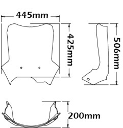 Isotta SC1082-T Cupolino Alta Protezione BMW F 700 GS dal 2012 al 2018