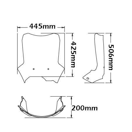 Isotta SC1082-T Cupolino Alta Protezione BMW F 700 GS dal 2012 al 2018