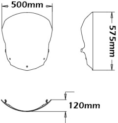Isotta SC1099-FC Cupolino Maggiorato Bmw F 800 GT dal 2012 al 2019