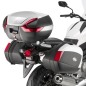 Givi V47N Bauletto moto Monokey Catadiottri rossi Cover alluminio