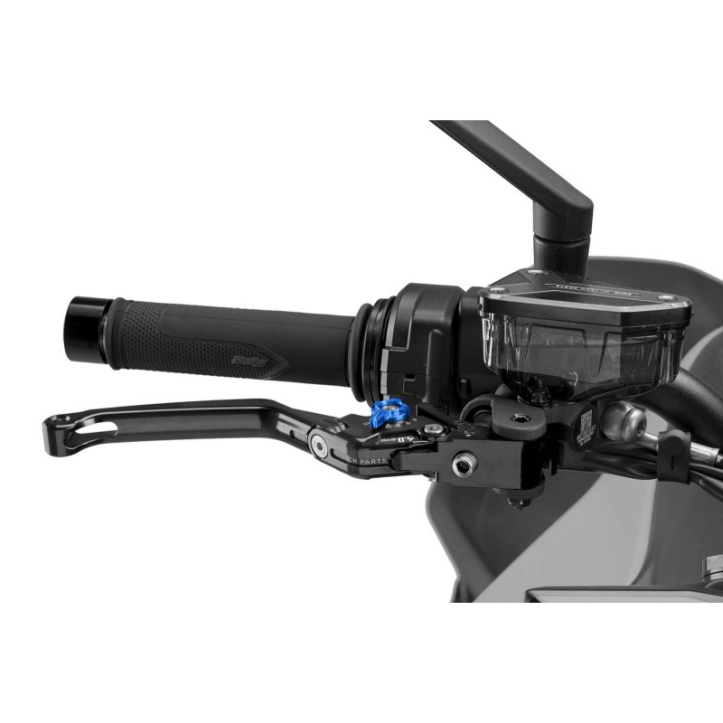 Puig Racing 4110N Leva Freno Pieghevole 4.0 Ergal 7075 Nera Selettore Colore Variabile Per Moto