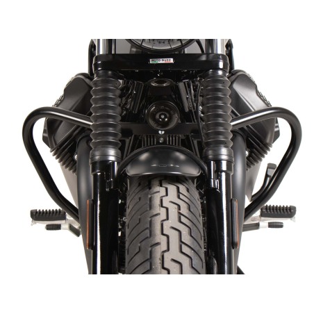 Hepco Becker 501559 00 01 Barra di protezione motore nera per Moto Guzzi V9 Bobber/Special Edition dal 2021 al 2025