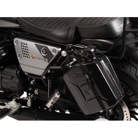 Hepco Becker 4220559 00 01 Tanica 4 litri con supporto sinistro Cutout - nero per Moto Guzzi V9 Bobber/Special Edition dal 2021