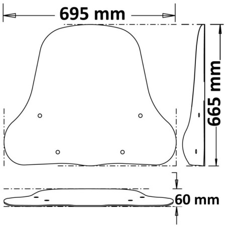 Isotta CLS4236 Parabrezza Classic medio per NIU MQI GT dal 2021