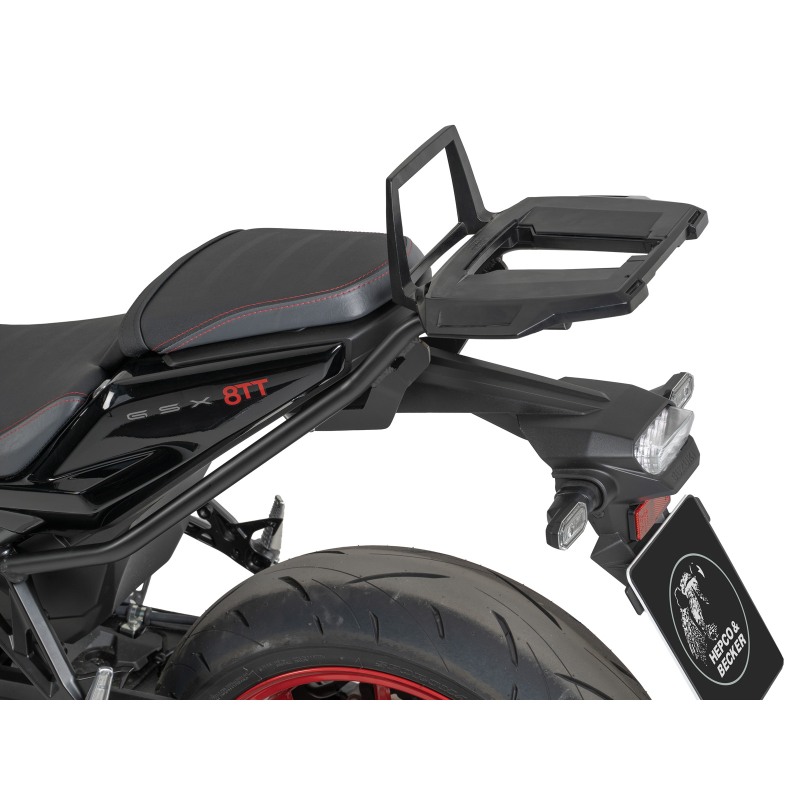 Hepco Becker 6523556 01 01 Supporto Alurack per top case nero per Suzuki GSX-8TT dal 2025