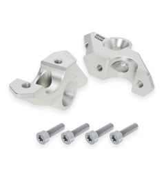 Hepco Becker 42456547 00 09 Rialzo Manubrio con Offset 30 mm alto, 33 mm indietro, argento per BMW R 1300 RT dal 2025