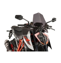 Puig Racing 9692 Cupolino Naked New Generation Sport Per Ktm 1290 Superduke R Fumé Scuro, Fumé Chiaro, Nero, Arancione, Traspare