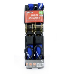 Sifam SAN63005 Cinghie con cricchetto carico moto 25mm 4,5m 680kg